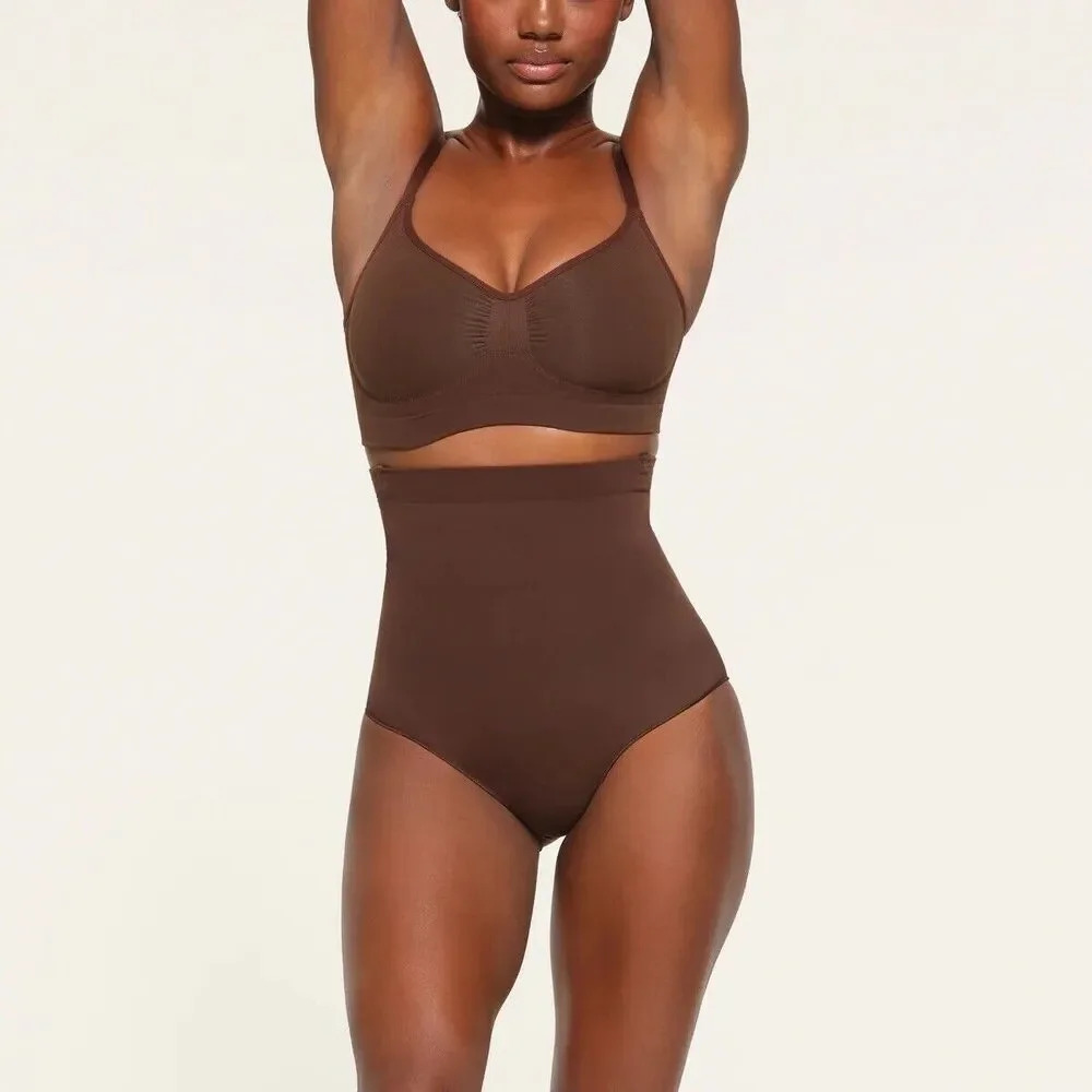 Skims Size S/M Core Control Brief Cocoa Brown High Waisted New‎